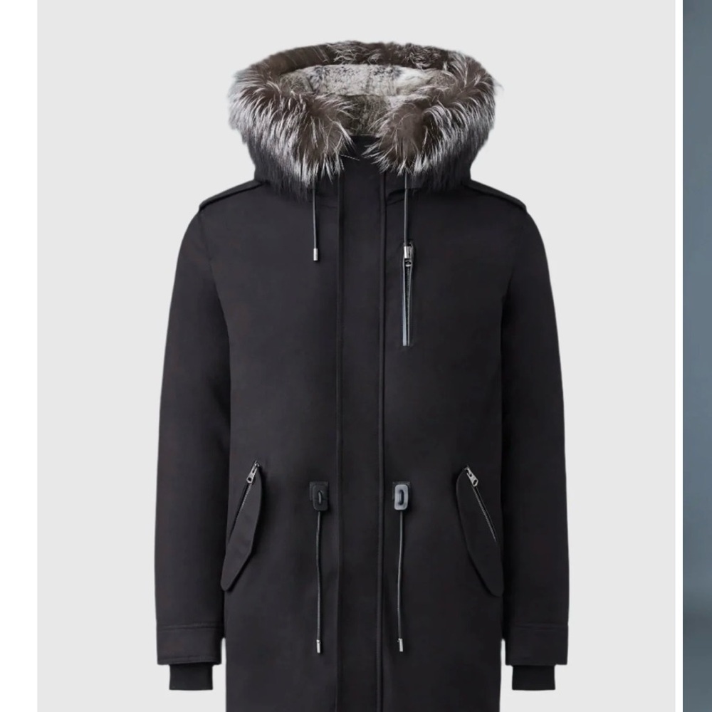 Mackage Men's Black Fur Parka. For -25 cold weather